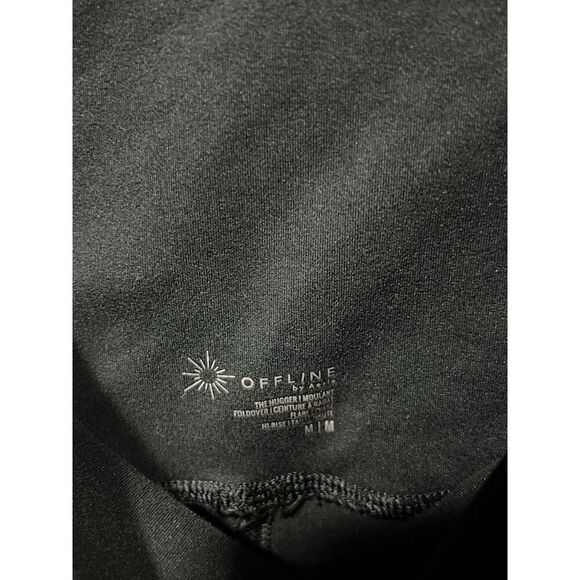 Offline By Aerie Women Foldover The Hugger High Rise Flare Legging Black Medium - Picture 3 of 3